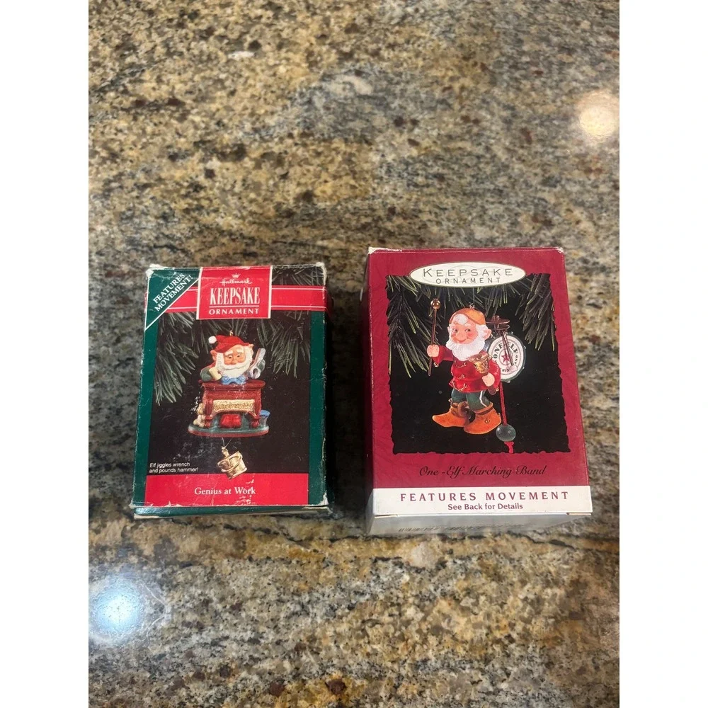 Vintage Hallmark Keepsake Ornament Lot‎ 10pc 1980s 1990s Santa Maxine Reindeer